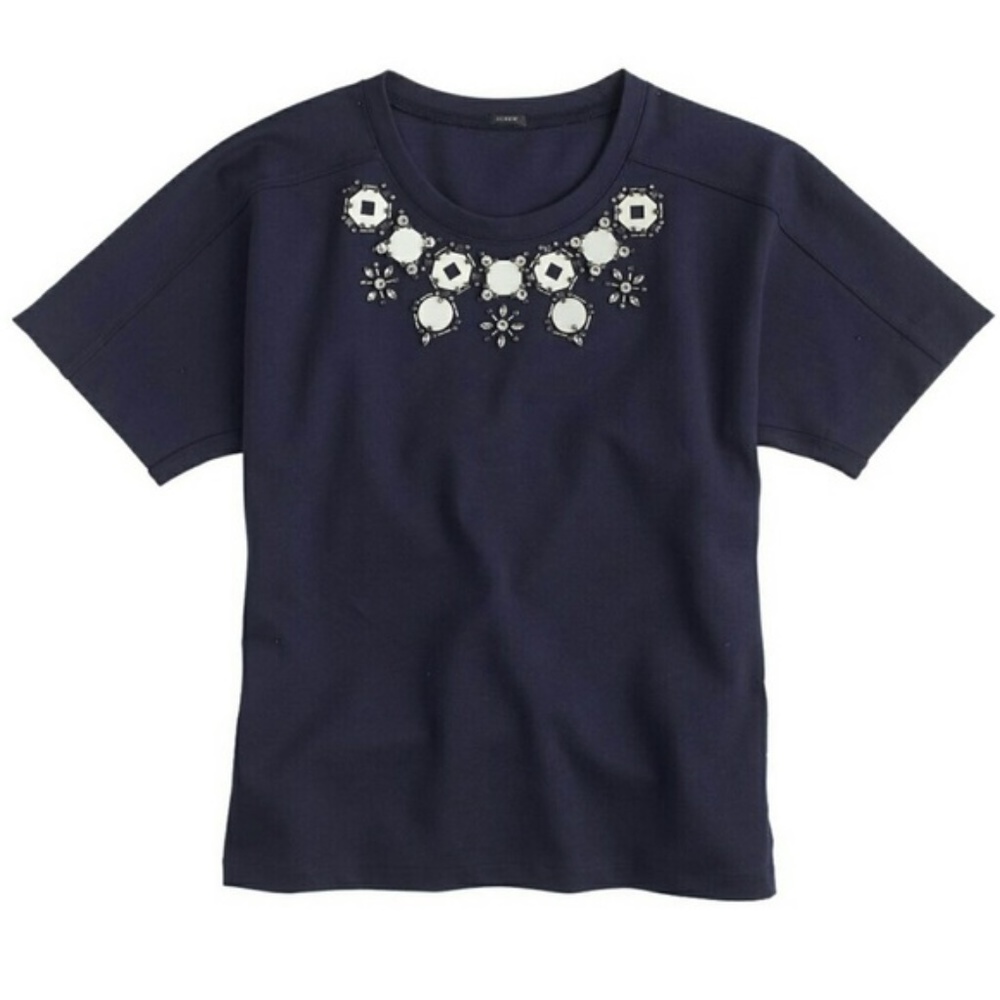 J. Crew Structured Necklace T-shirt Size Small - Picture 3 of 3